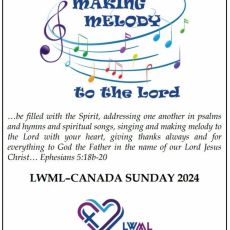 Weekly Bulletin October 20 - Twenty Second Sunday in Pentecost, LWML Canada Sunday