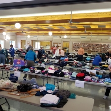 Preparing for the 2019 Clothing Give Away 